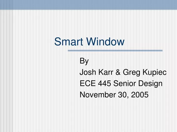smart window