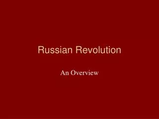 Russian Revolution