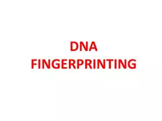 dna fingerprinting