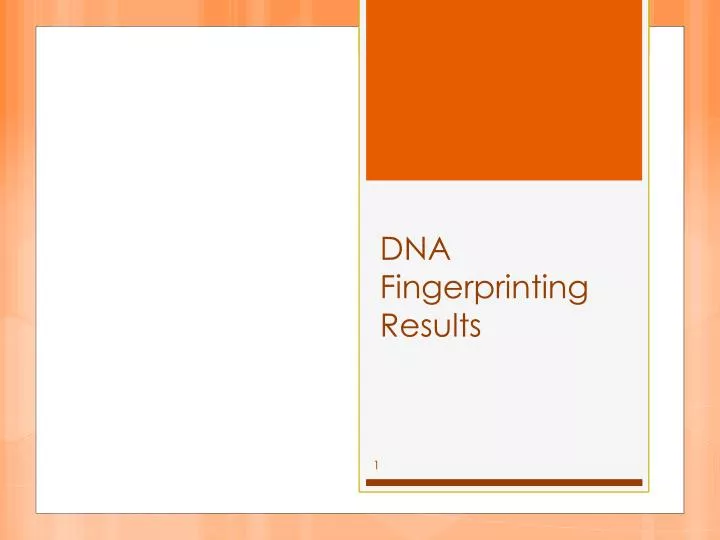 dna fingerprinting results