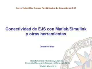 conectividad de ejs con matlab simulink y otras herramientas