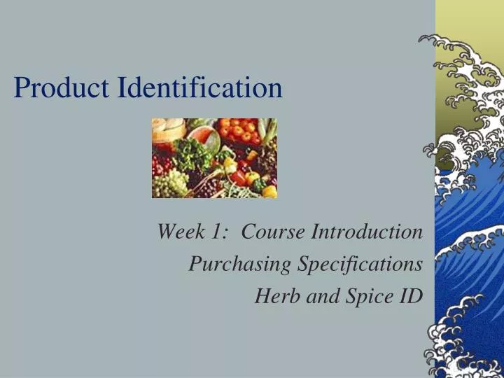 product identification