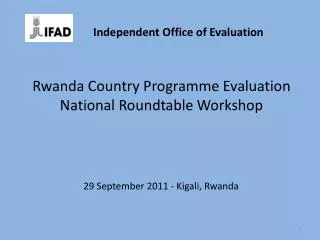 Rwanda Country Programme Evaluation National Roundtable Workshop