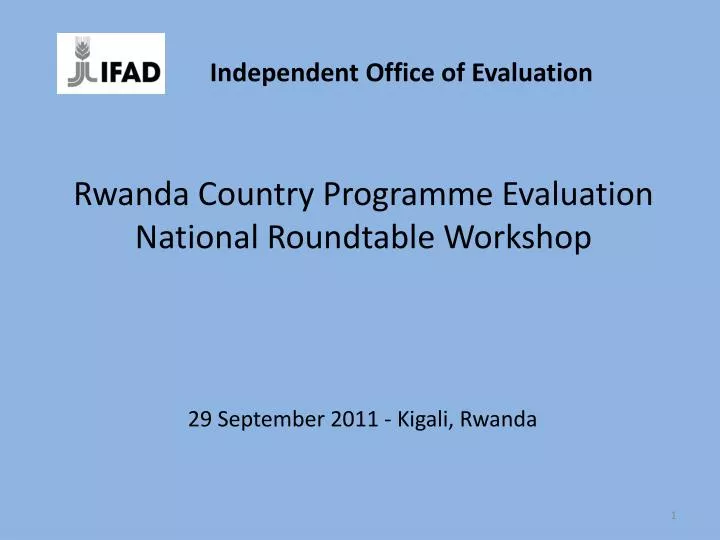 rwanda country programme evaluation national roundtable workshop