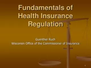 Fundamentals of Health Insurance Regulation