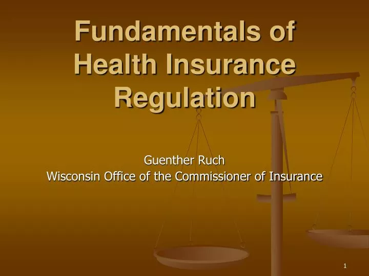 fundamentals of health insurance regulation
