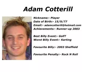 Adam Cotterill