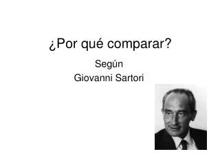 por qu comparar