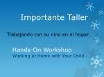 Hands-On Workshop - slide 1