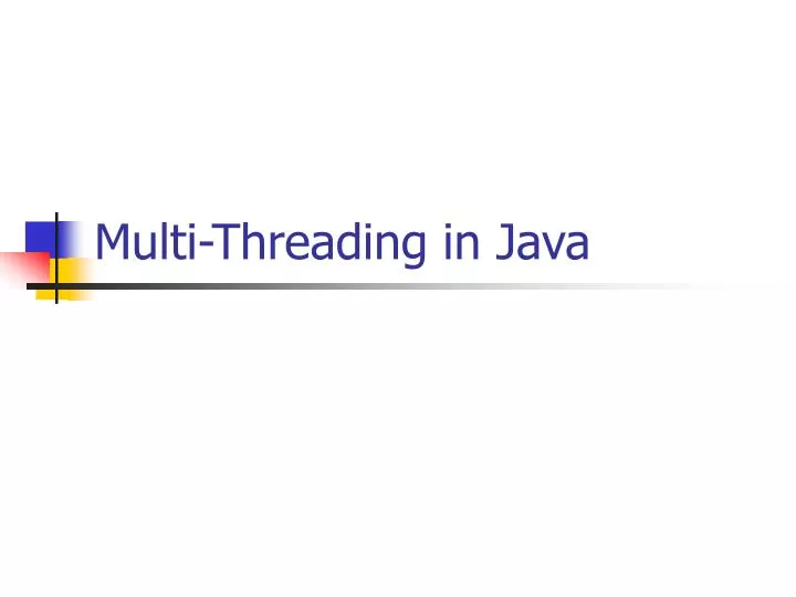 multi threading in java