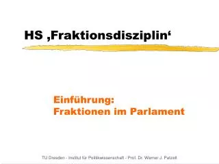 hs fraktionsdisziplin