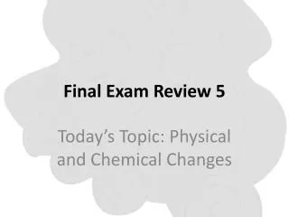 Final Exam Review 5