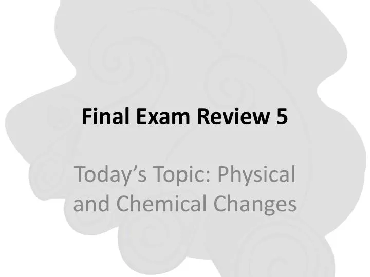 final exam review 5