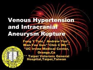 Venous Hypertension and Intracranial Aneurysm Rupture