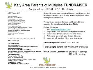 Katy Area Parents of Multiples FUNDRAISER