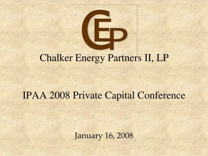 ipaa 2008 private capital conference