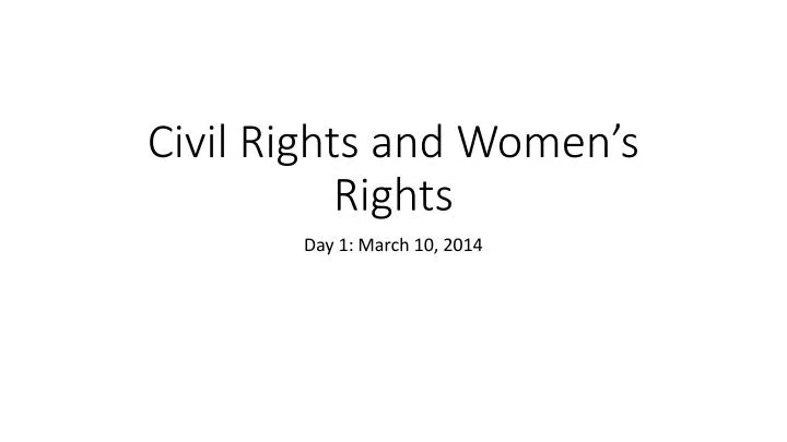 civil rights and women s rights
