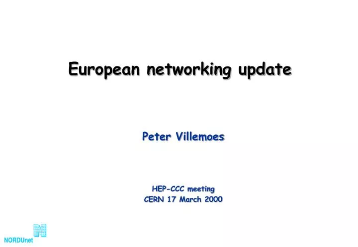european networking update