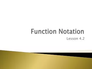 Function Notation