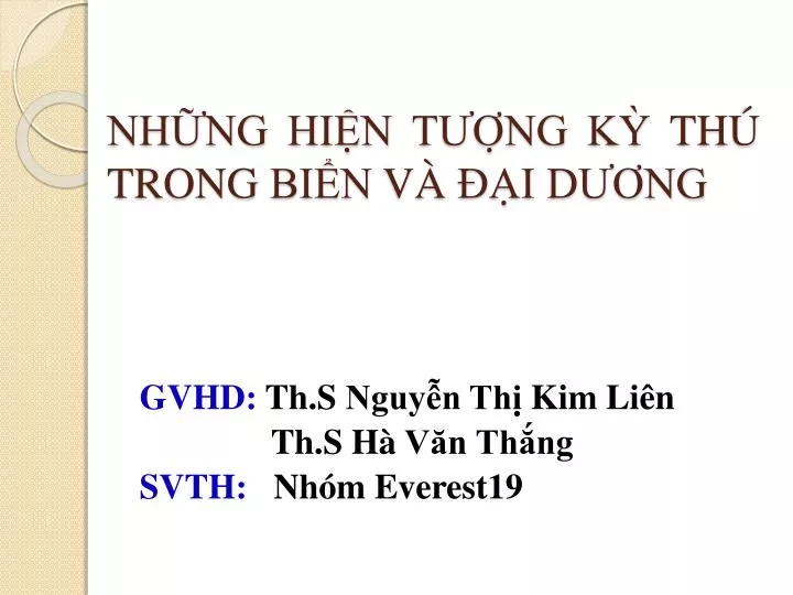 nh ng hi n t ng k th trong bi n v i d ng