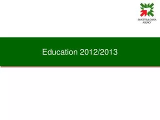 Education 2012/2013