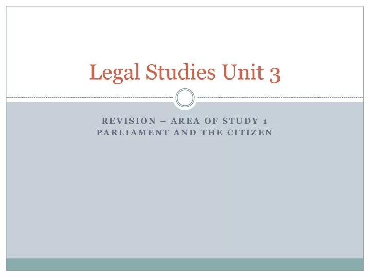 legal studies unit 3