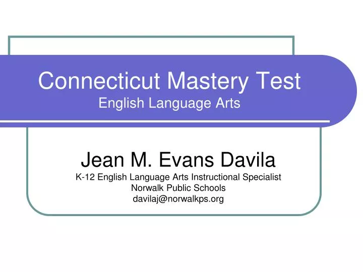 connecticut mastery test english language arts