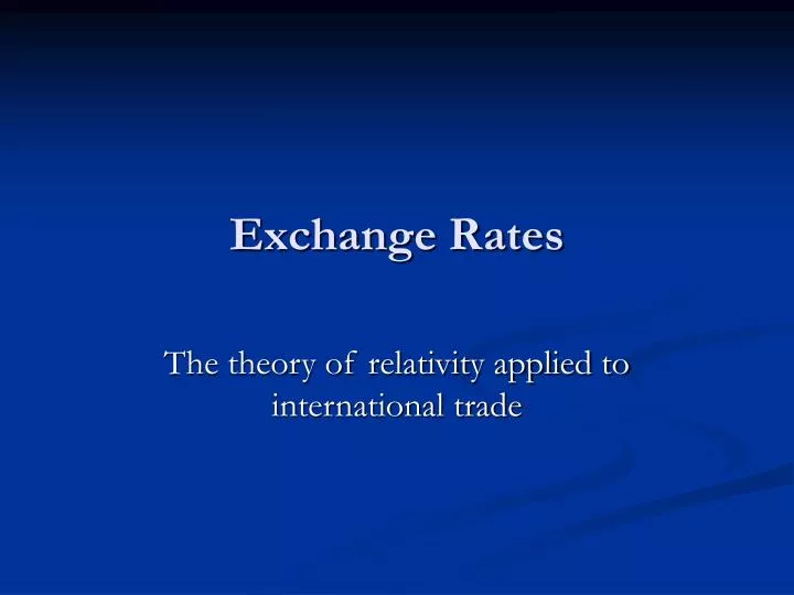 exchange rates