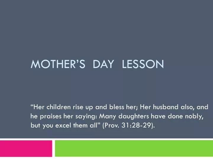 mother s day lesson