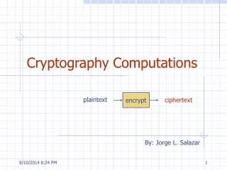 Cryptography Computations