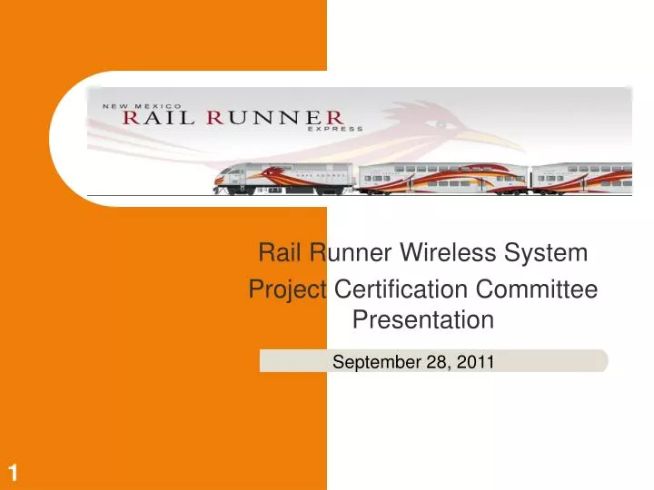 rail runner wireless system project certification committee presentation