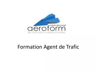 formation agent de trafic