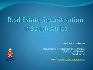 Real Estate Securitisation in South Africa
