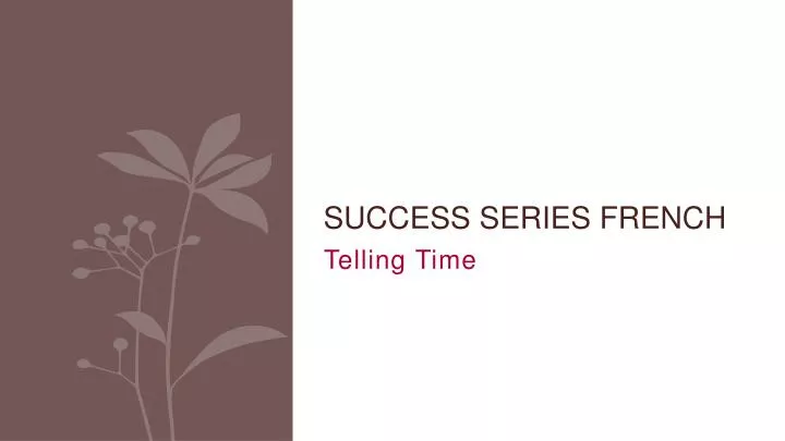 success series french