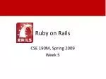 Ruby on Rails - slide 1