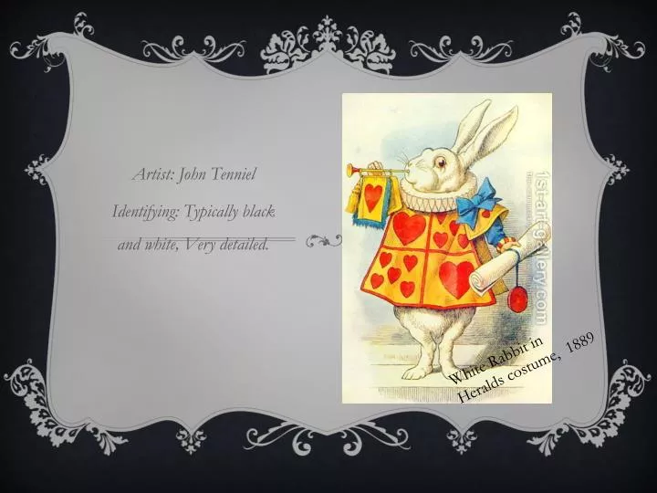 artist john tenniel identifying typically black and white very detailed