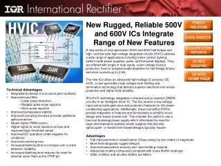 New Rugged, Reliable 500V and 600V ICs Integrate Range of New Features