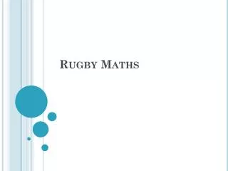 Rugby Maths