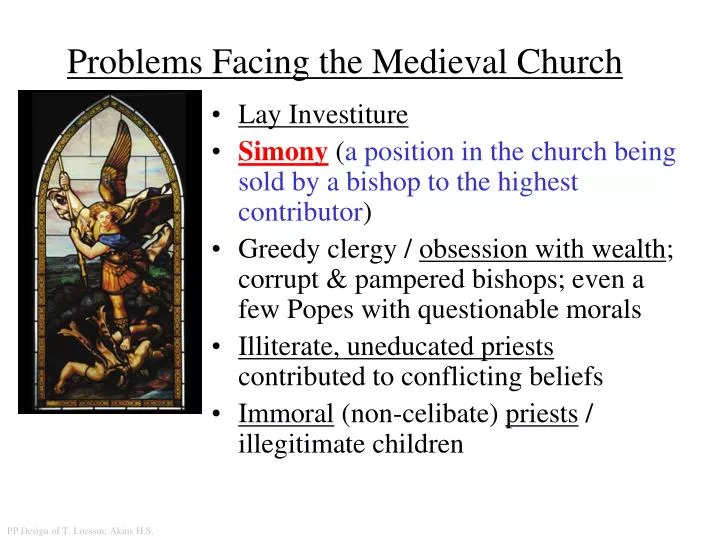 problems facing the medieval church