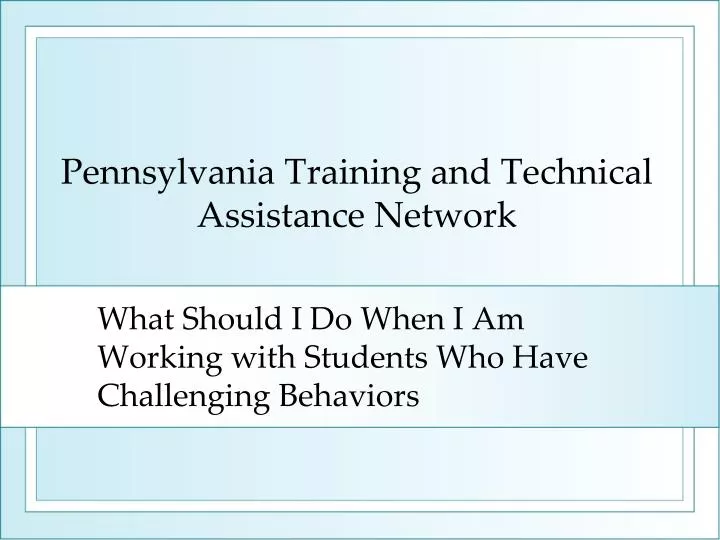 pennsylvania training and technical assistance network