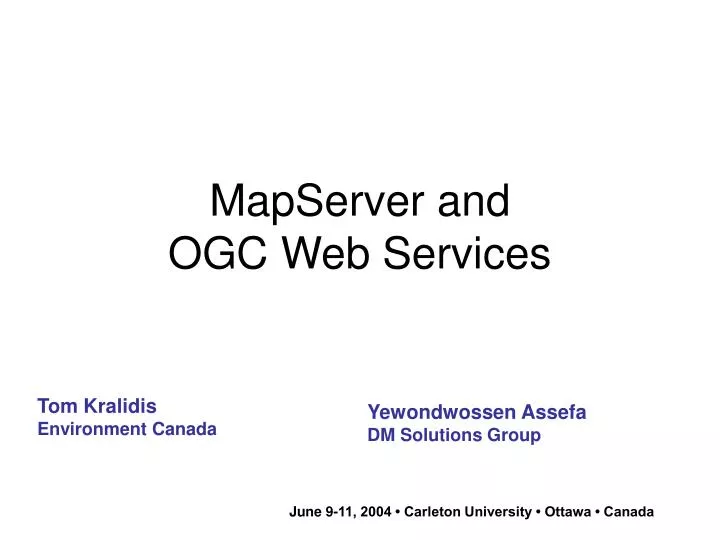 mapserver and ogc web services