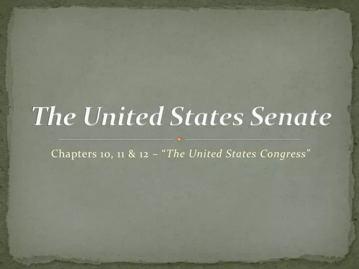 the united states senate
