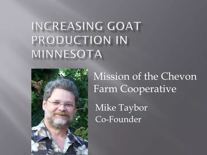 increasing goat production in minnesota