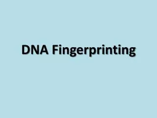 dna fingerprinting