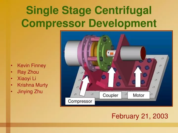 single stage centrifugal compressor development