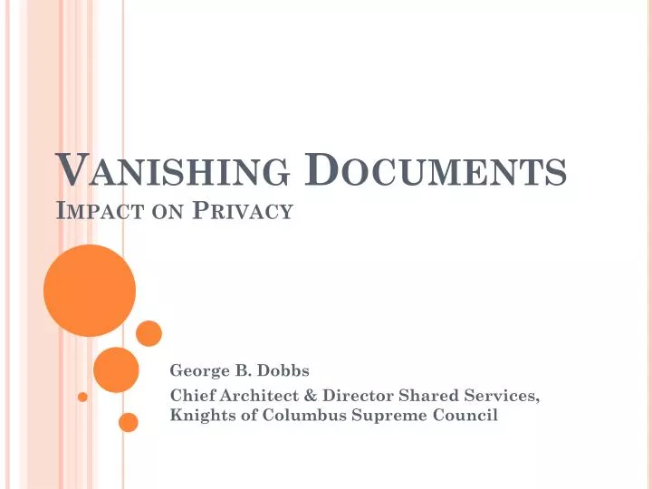 vanishing documents impact on privacy