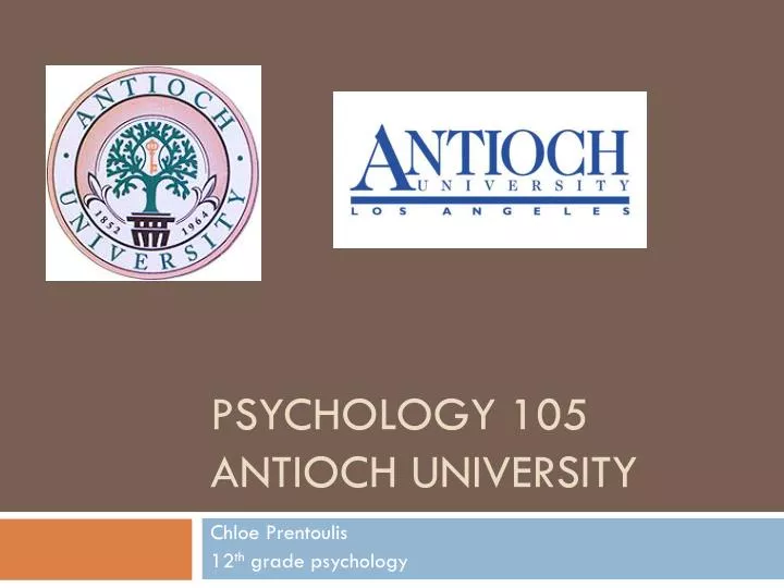 psychology 105 antioch university