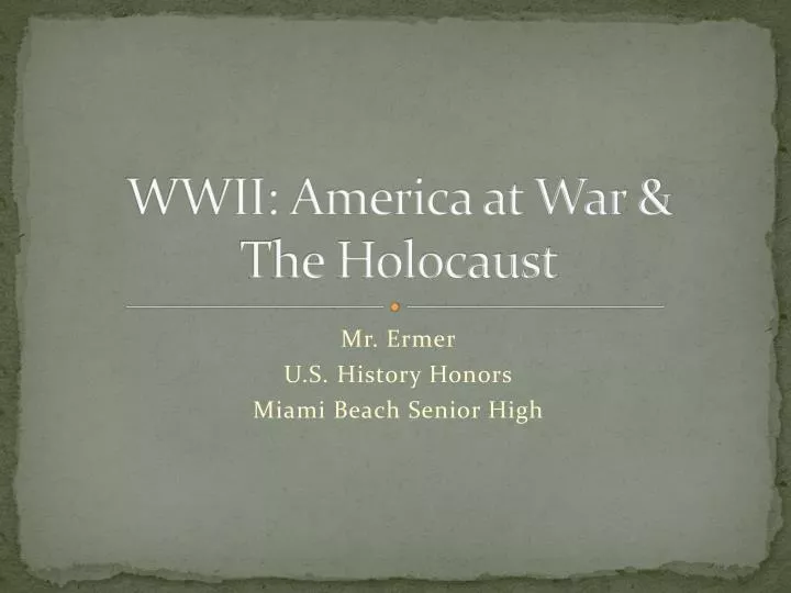 wwii america at war the holocaust