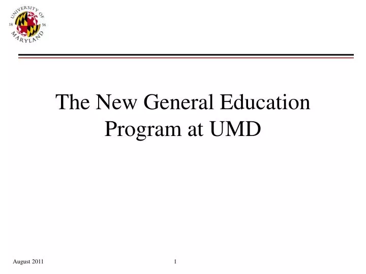 the new general education program at umd