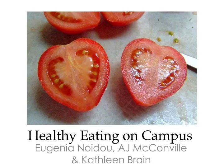 healthy eating on campus